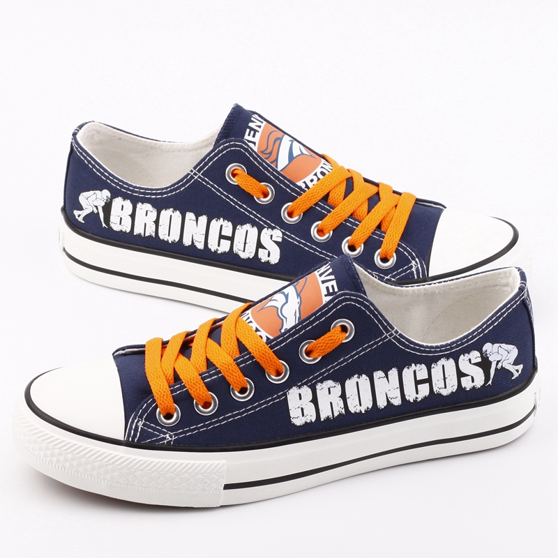 Women's NFL Denver Broncos Repeat Print Low Top Sneakers 004